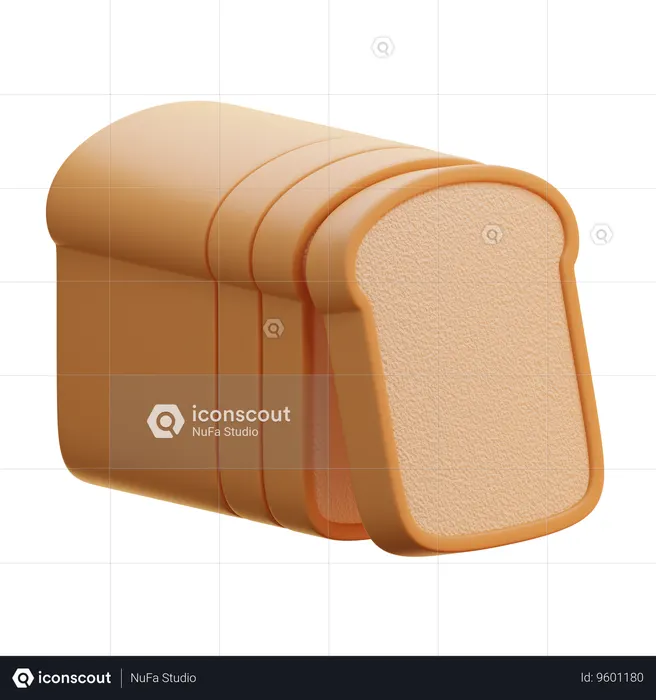 Toast Bread  3D Icon