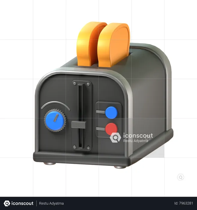 Toaster  3D Icon