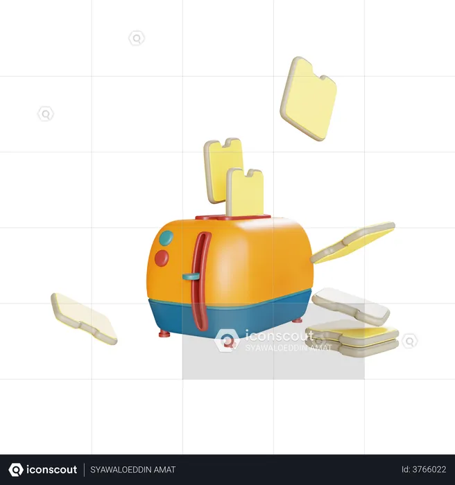 Toaster  3D Illustration