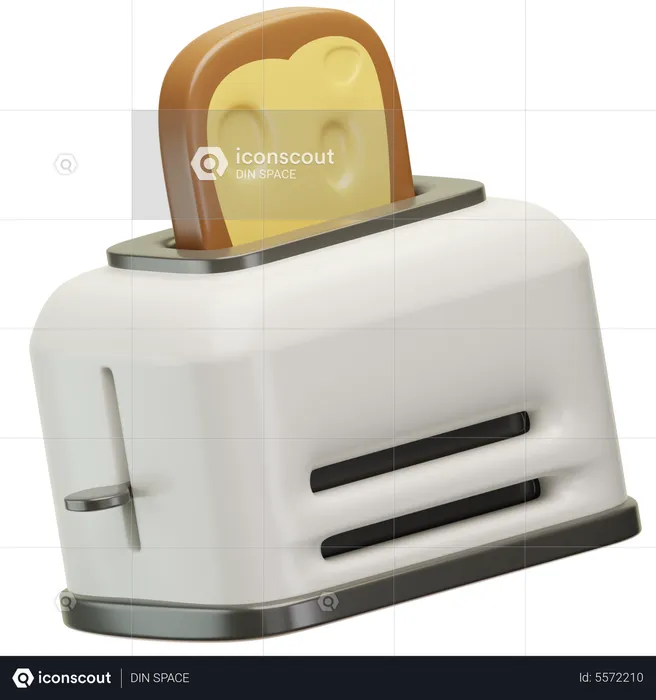 Toaster And Bread  3D Icon