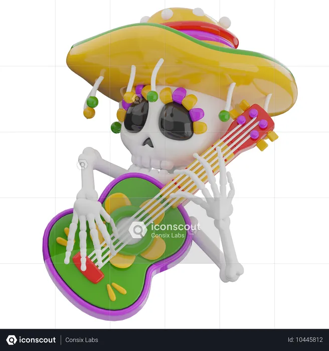 Tocar la guitarra  3D Icon