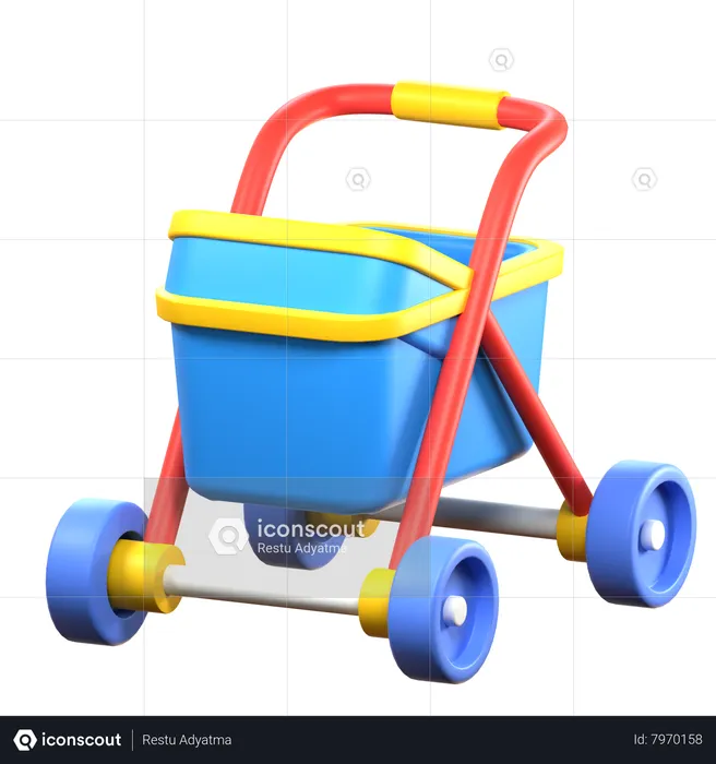 Toddler Stroller  3D Icon