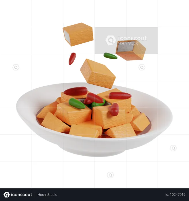 Tofu Gejrot  3D Icon