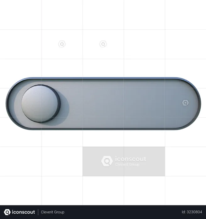 Toggle Button  3D Illustration