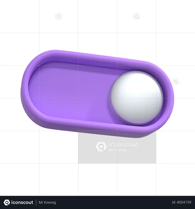 Toggle Button  3D Illustration