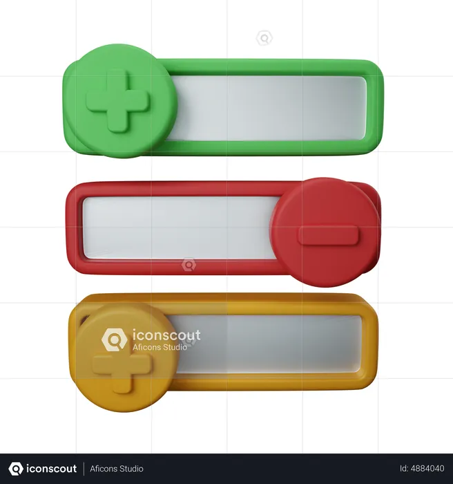 Toggle Switch  3D Icon