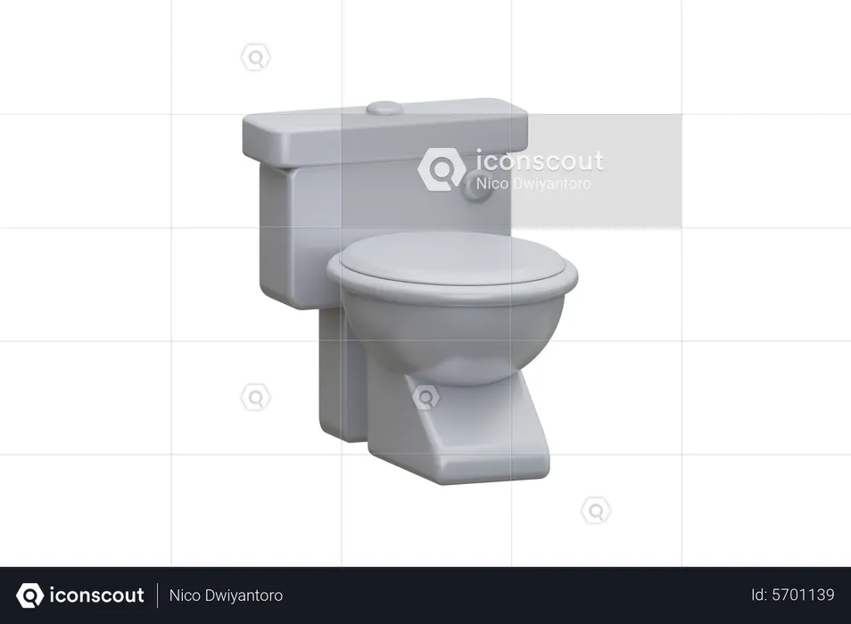 Toilet  3D Icon