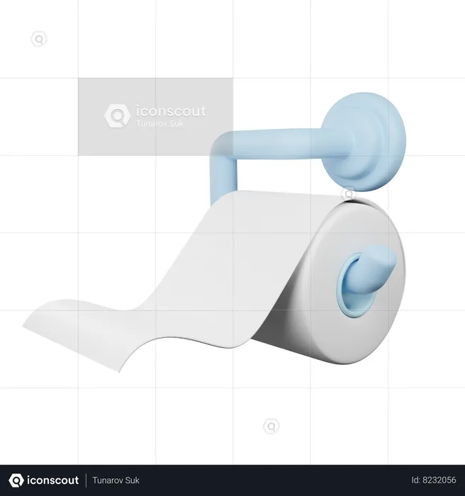 Toilet Paper  3D Icon