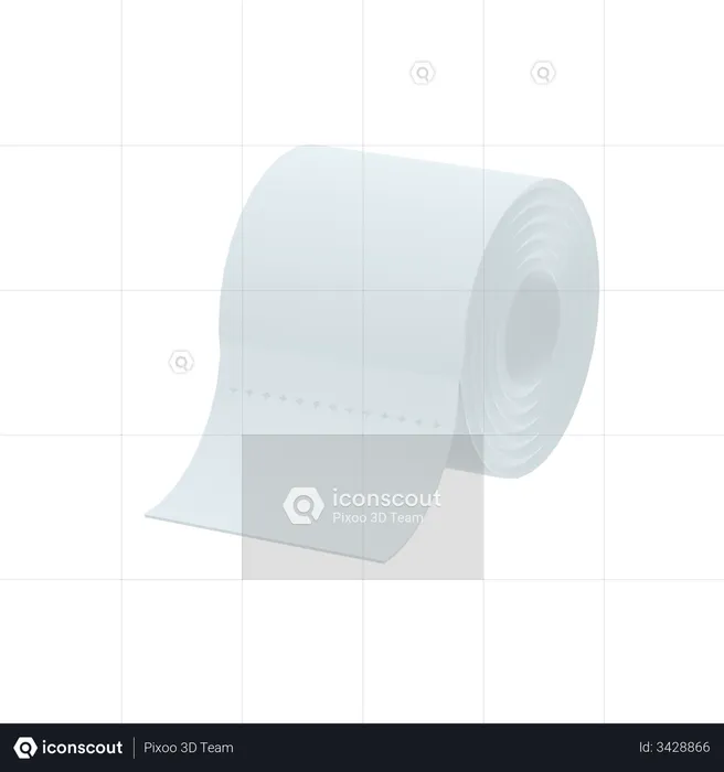 Toilet Paper  3D Illustration