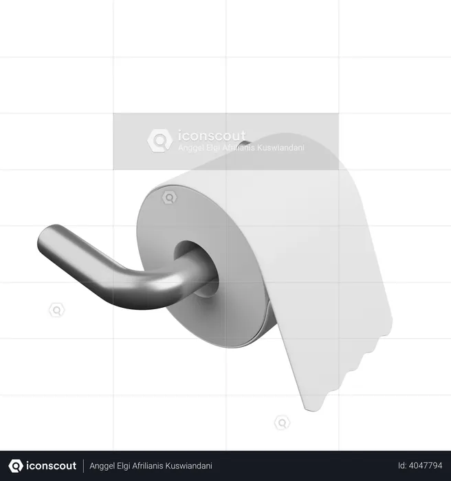 Toilet paper  3D Illustration