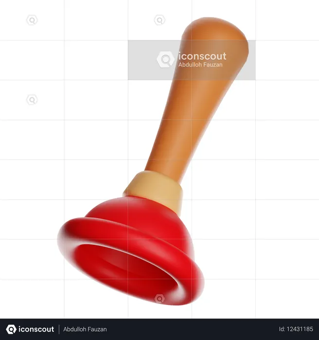 Toilet Plunger  3D Icon