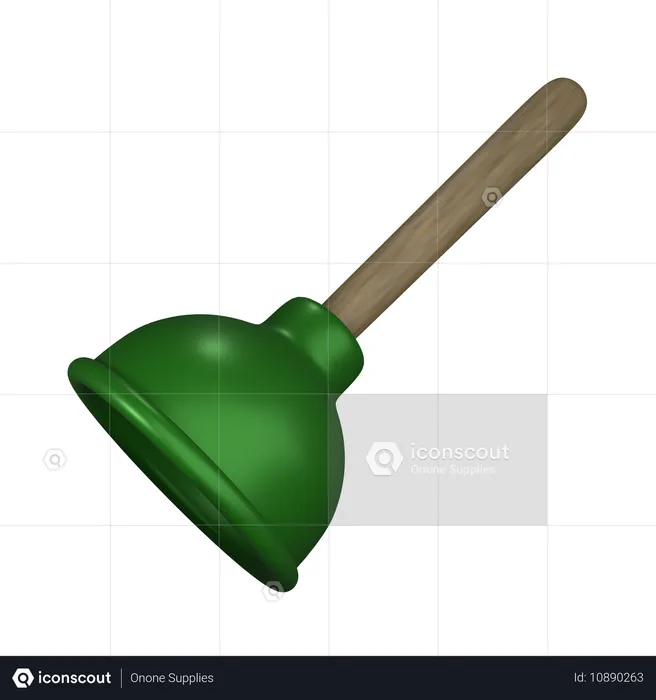 Toilet Plunger  3D Icon