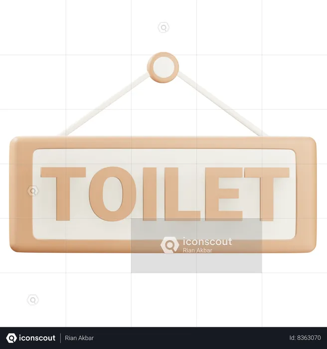 Toilet Sign  3D Icon