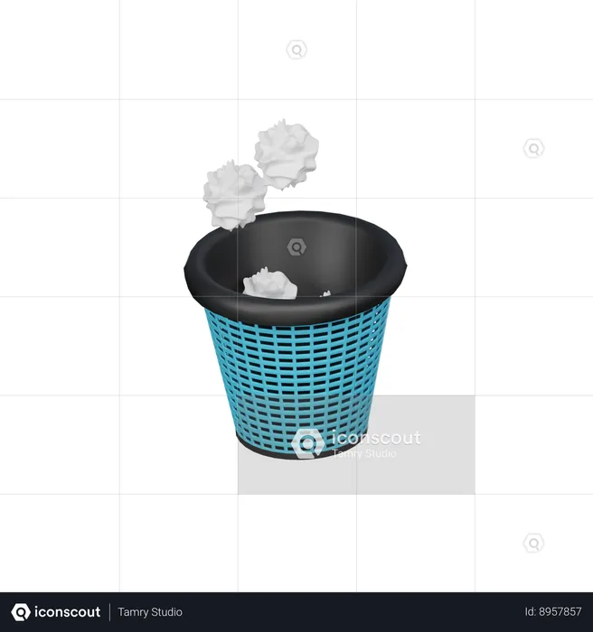 Toilet Trash  3D Icon