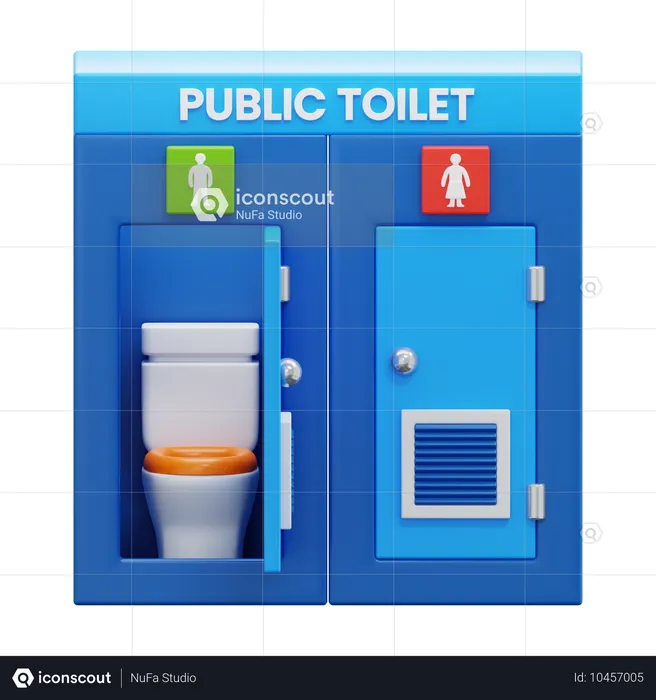 Toilette publique  3D Icon