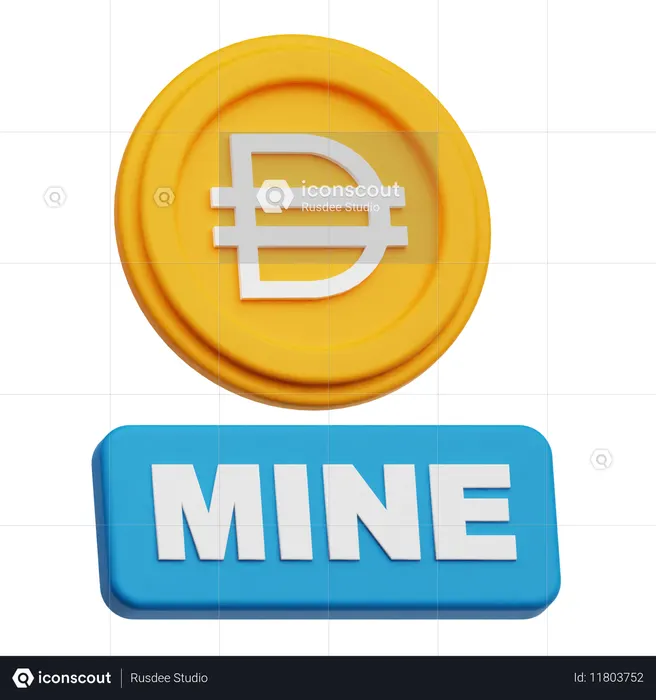 Token de mina dai  3D Icon
