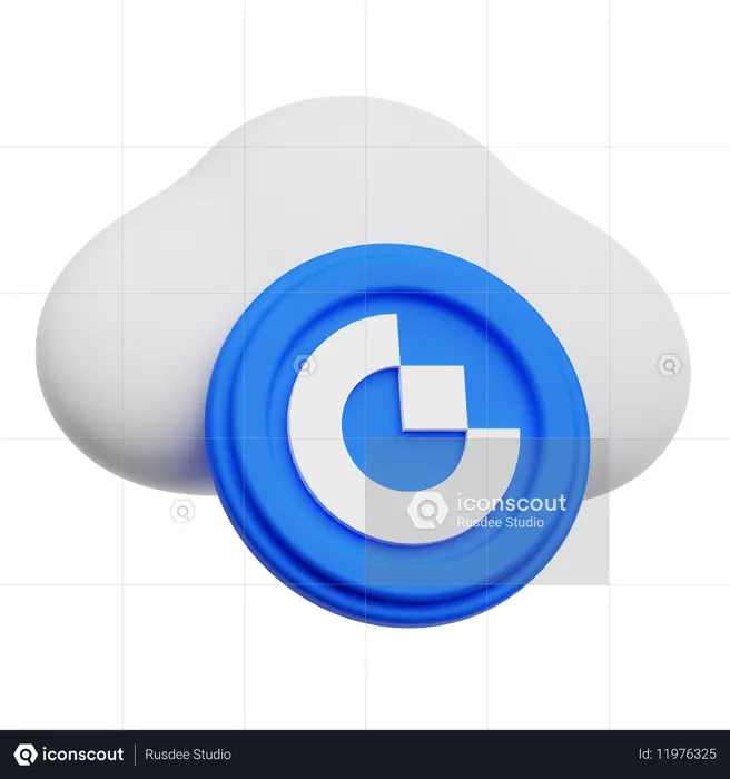 Token de puerta de la nube  3D Icon