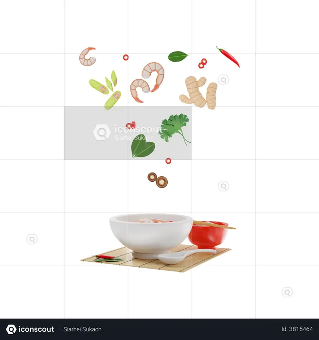 Tom Yam  3D Icon