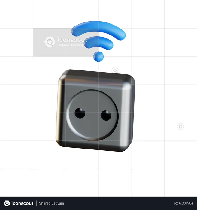 Toma de corriente inteligente  3D Icon