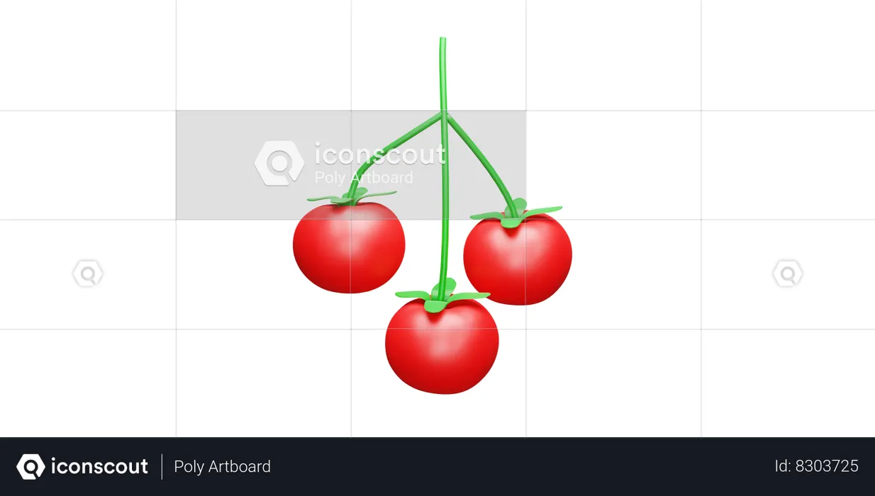 Tomates cerises  3D Icon