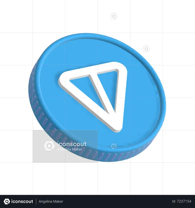 Toncoin TON  3D Icon