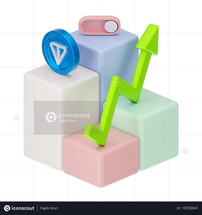 Ton Coin Growth  3D Icon