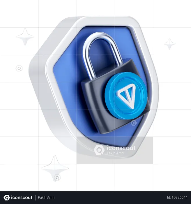 Ton Coin Lock  3D Icon