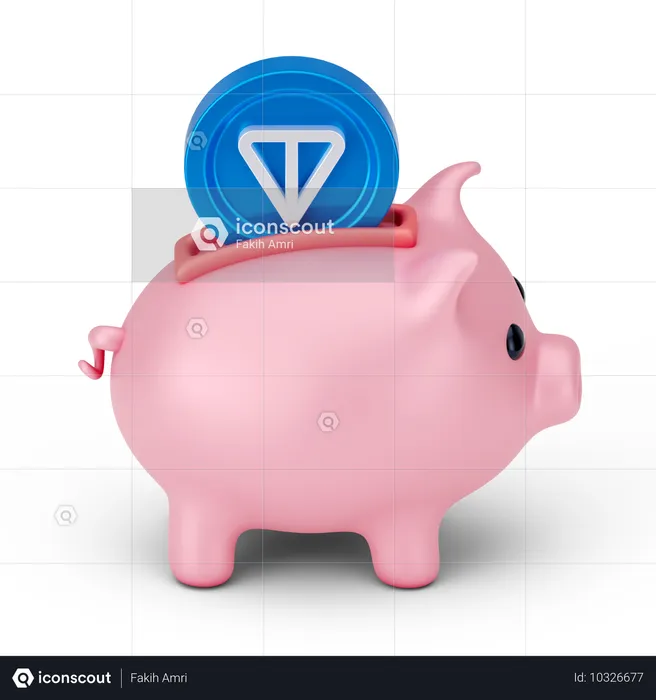 Ton Coin Savings  3D Icon