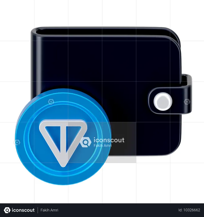 Geldbörse mit Münzfach  3D Icon