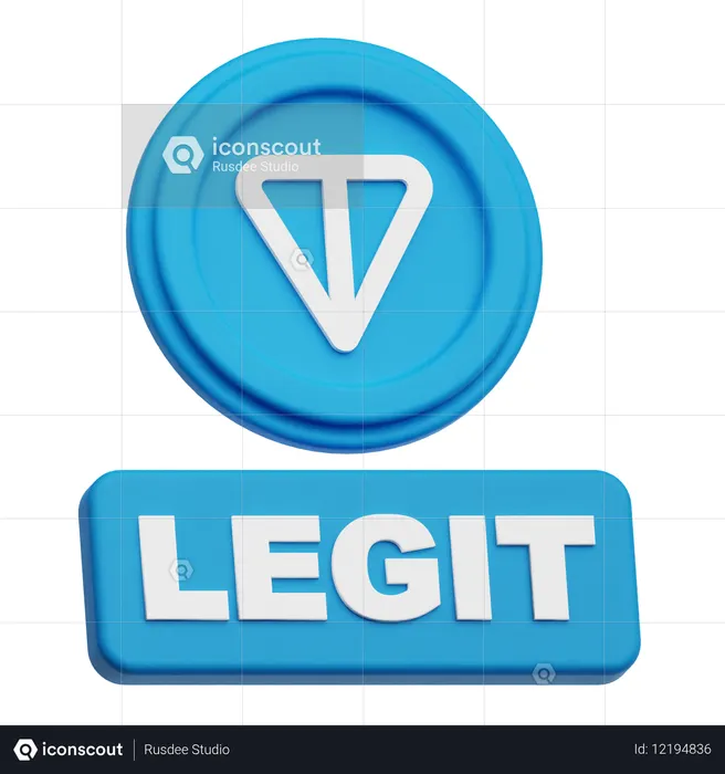 Toncoin légitime  3D Icon