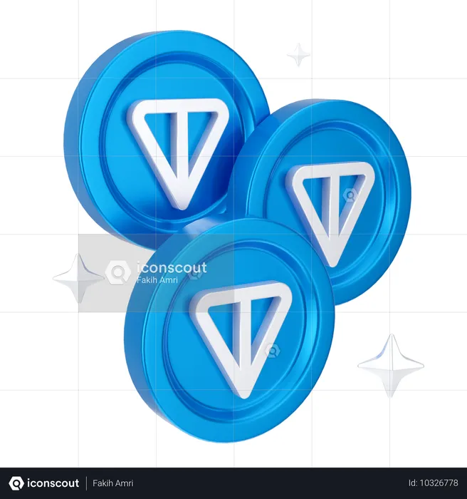 Moedas de tonelada  3D Icon