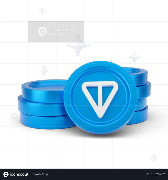 Moedas de tonelada  3D Icon