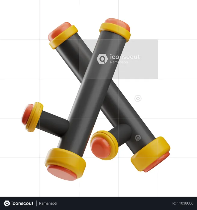 Tonfa Martial Art  3D Icon