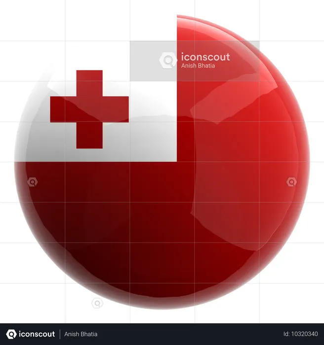 Tonga Flag 3D Icon