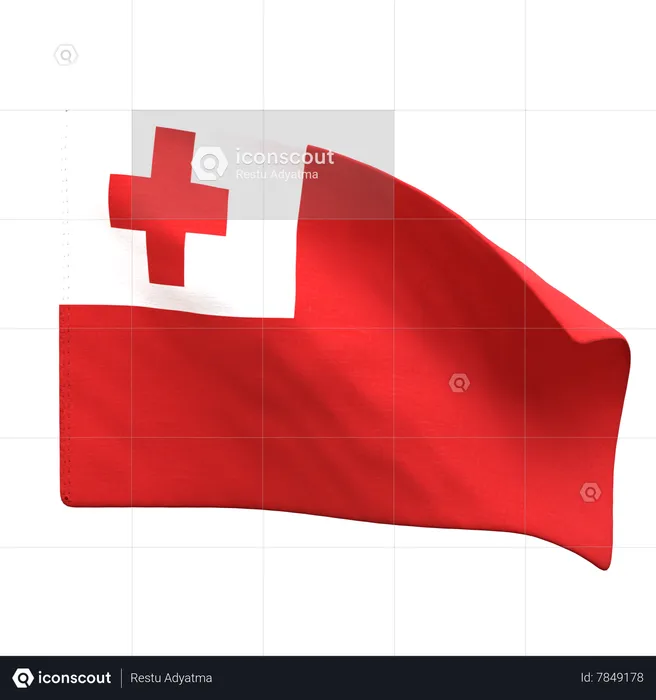 Tonga Flag Flag 3D Icon