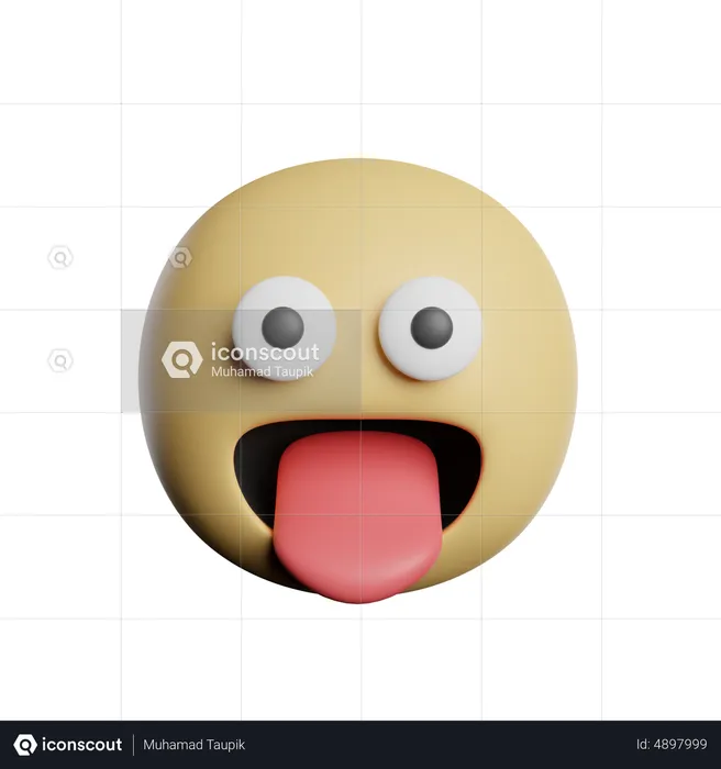 Tongue Out Emoji 3D Icon