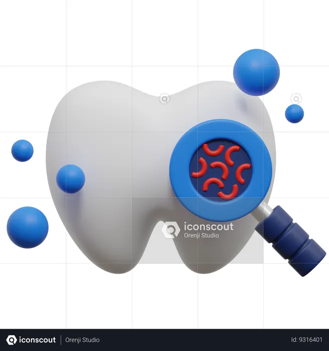 Tooth Bacteria  3D Icon