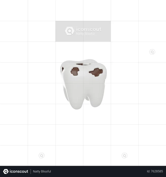 Tooth Caries  3D Icon