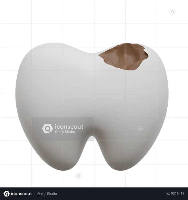 Tooth Cavity  3D Icon