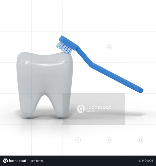Tooth Cleaning  3D Illustration