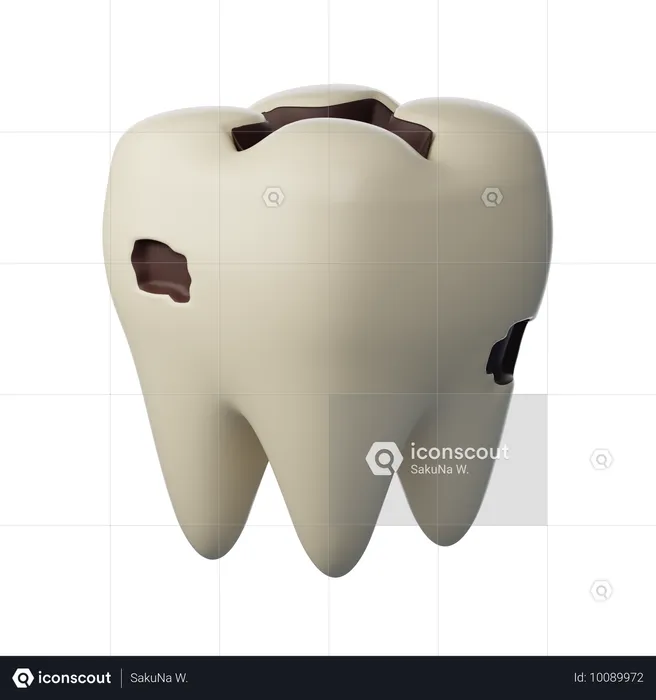 Tooth Decay  3D Icon