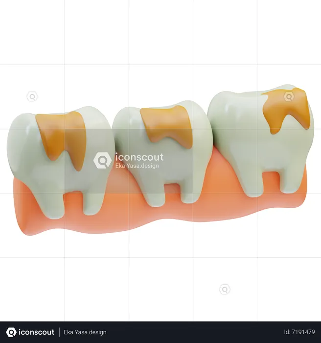 Tooth Decayed  3D Icon