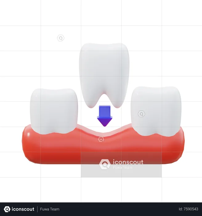 Tooth Filling  3D Icon