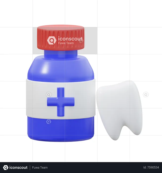 Tooth Medicine  3D Icon