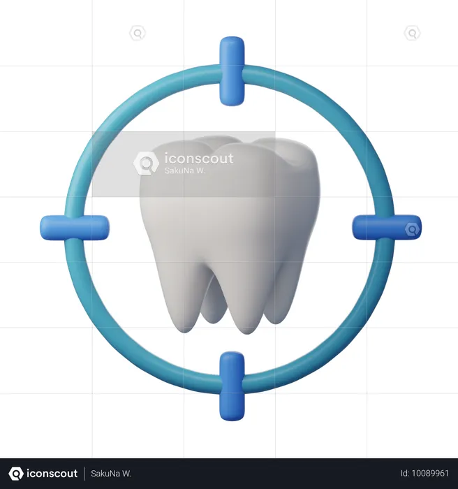 Tooth Target  3D Icon