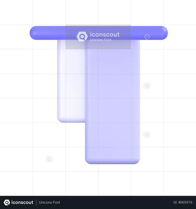 Top Align  3D Icon