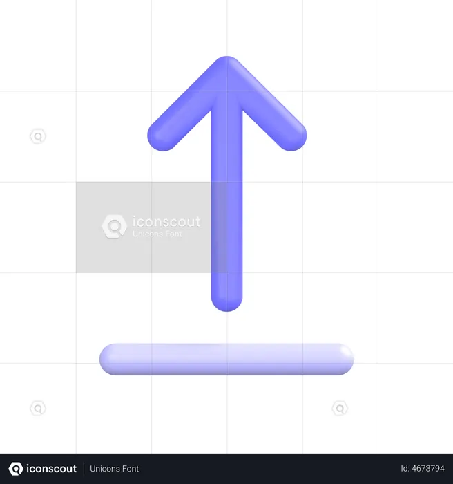 Top-alignment  3D Icon