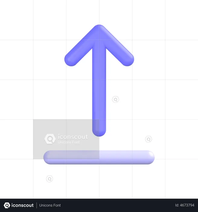 Top-alignment  3D Icon