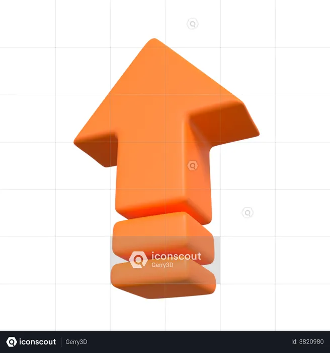 Top Arrow  3D Icon