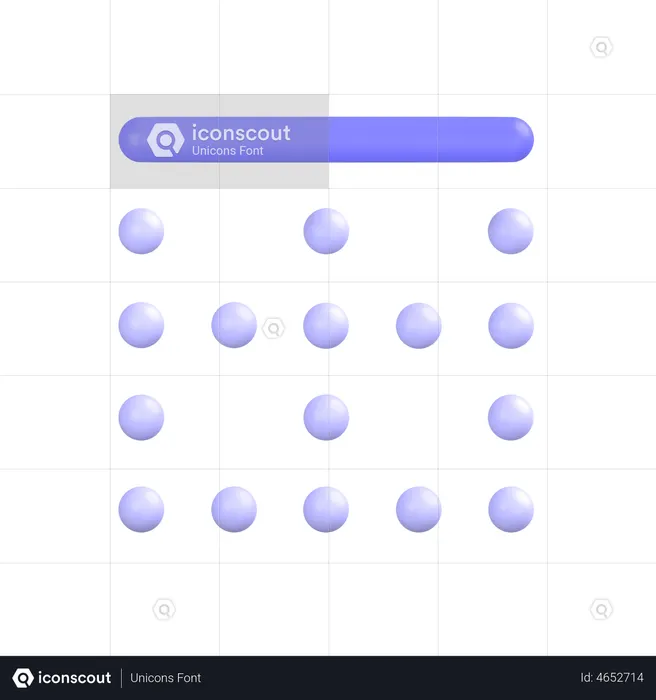 Top Border  3D Icon